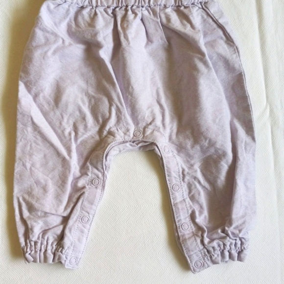 joe fresh pastel lilac cotton ruffle sleeveless jumpsuit 6-12 months baby girl - Picture 4 of 7